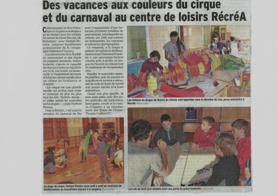 stage de cirque à Beaumont Février 2015