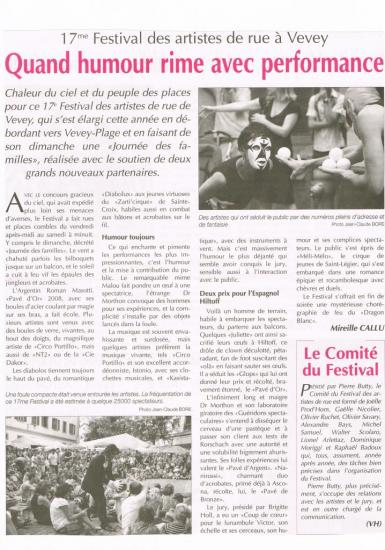 Vevey - Hebdo vendredi 28 août 2009